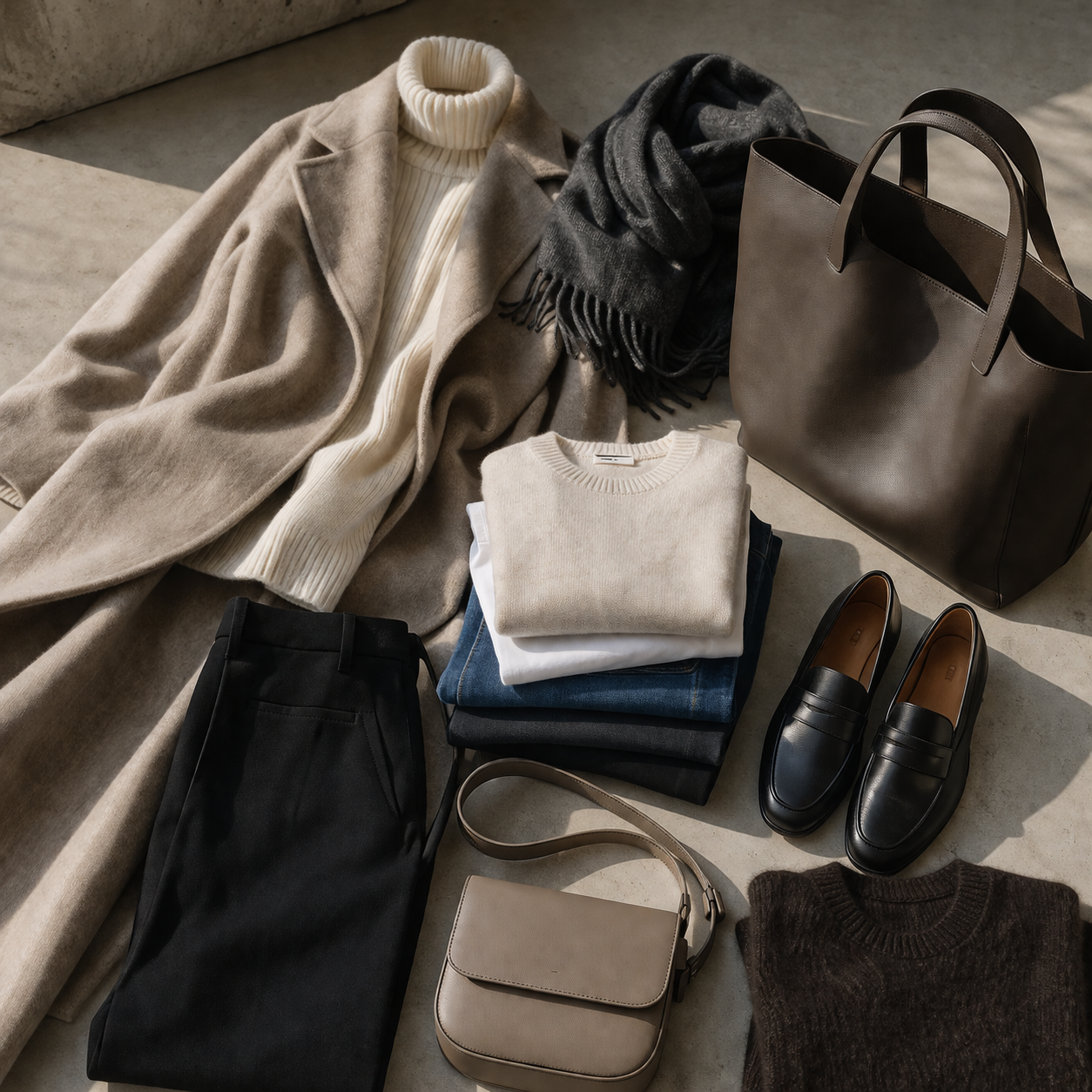 A Buy-Less-Better Framework That Is Actually Practical visual with refined wardrobe shapes, fabric texture, and calm editorial color.