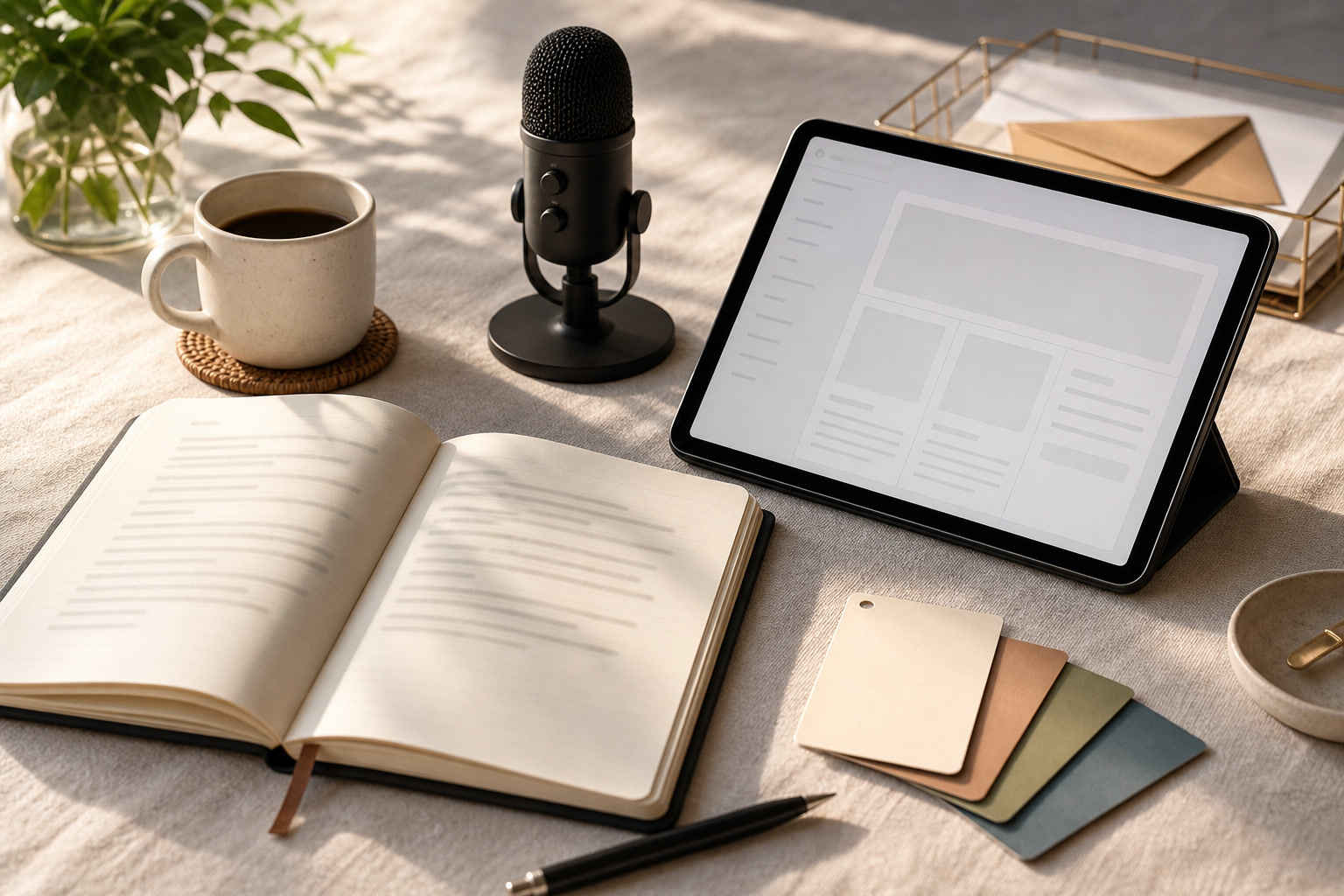 Creator email marketing dashboard with newsletter draft, subscriber tags, and Kit workflow notes
